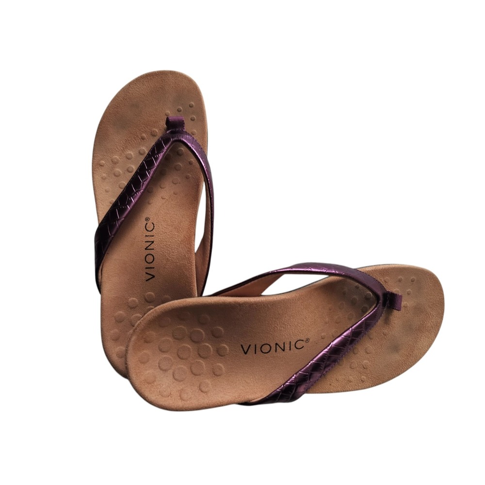 Vionic Women's Dillon Toe-Post Sandals Metallic P… - image 2